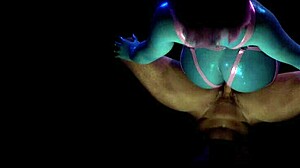 whoa this blue succubus demon grinds and rides cock wildly!