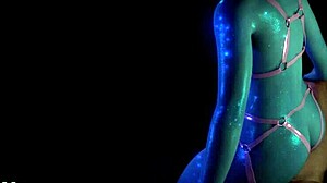 whoa this blue succubus demon grinds and rides cock wildly!