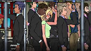 what if a horny japanese bus stranger begged your help with his throbbing erection?