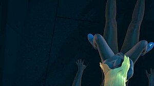 Blonde Cheerleader's Wild Handjob Cowgirl Ride in 3D Game!