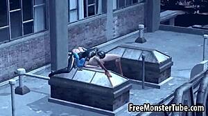 Dude, Superwoman's juicy pussy gets devoured outdoors by Catwoman's eager tongue