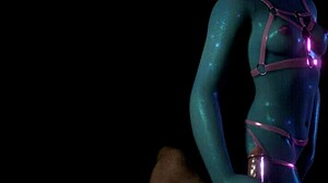 whoa this blue succubus demon grinds and rides cock wildly!