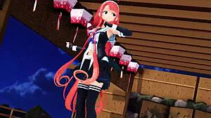 Kawakaze Strips and Dances Seductively in MMD Hentai