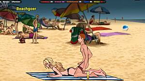 she spots exhibitionist kneels fast and takes face cum blast