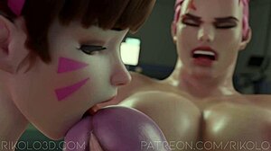 i'm obsessed watching d.va get futanari assfucked in 3d anal creampie overwatch compilation