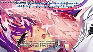 Futanari teen sucks massive cock and swallows cum in infiltration scene english subbed