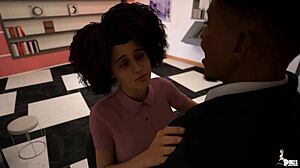 British employee slurps boss's big black cock before deepthroat pounding