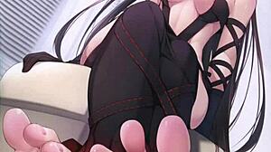 anime girls pose with detailed feet in captivating picture collection
