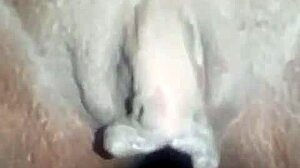 Camera Under Wet Big Pussy Lips Dripping Juices Closeup