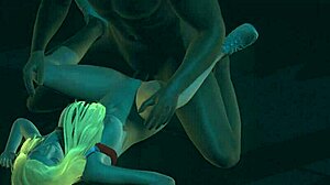 Blonde Cheerleader's Wild Handjob Cowgirl Ride in 3D Game!