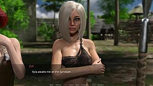 short redhead's huge tits bounce through lusty jungle tour!!