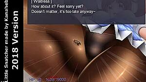 LITTLE SNATCHER GETS TALL WAITRESS IN PANTYHOSE HUGE TITS ACTION