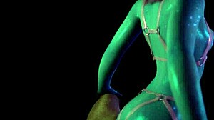 whoa this blue succubus demon grinds and rides cock wildly!