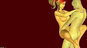 hey this 3d hottie teen rides cock wild