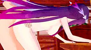 whoa hysilens' wet pussy overflows with cum in this star rail comp!