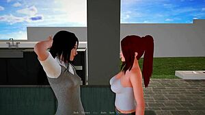 sandra's curvy fat tits bounce as yvonne watches family beach fuck part 50