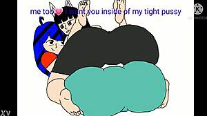 Maki Onitawa Shemale Pounds Iora Fuga in Hard Anime Fuck