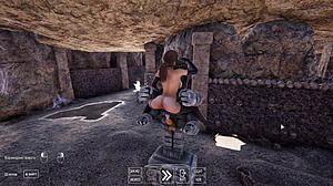 Lara's tight ass stretched to cave size by giant robot cock. 3D hentai game animation anal pounding