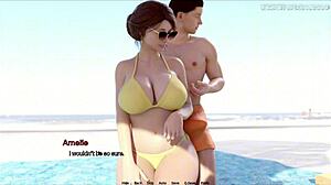 Pervert Stepson Hard for BBW Stepmom Bikini Wants Public Fuck