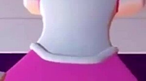 This anime recroom slut eagerly sucks cock then rides it hard