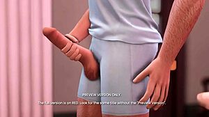 naughty sims babe flips upside down for wild 3d hentai action preview