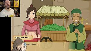 avatar's teen babe gives feet handjob blowjob before missionary creampie in game