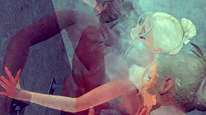 Gym sluts go crazy licking squirting in lesbian anime hentai SFM orgy!