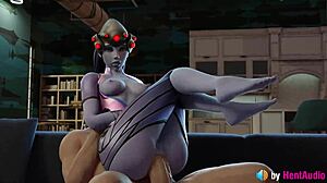 widowmaker's rough anal with monster cock sounds wild in overwatch 3d hentai