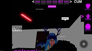 Roblox ludder orgasmer hårdt knuller tre lucky fyre med sæd