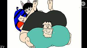 Maki Onitawa Shemale Pounds Iora Fuga in Hard Anime Fuck