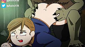 nobara gets her tight pussy wrecked by cursed spirit in rough animation preview