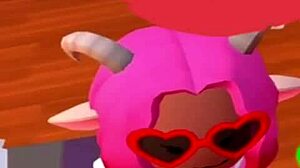 This anime recroom slut eagerly sucks cock then rides it hard