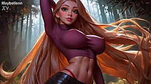 CUTE BLONDE BOUNCES HUGE TITS AND HARD NIPPLES IN SEXY OUTFIT!