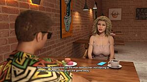 in bimbo dream 32 horny blonde masturbates in public bathroom