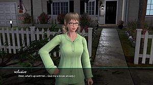 Horny Redhead's Big Tits Press Against You While Kissing in Park 3D Hentai Gameplay