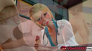 nurse rina's pantyhose pov handjob titfuck blows your mind with cum mouth finish!!
