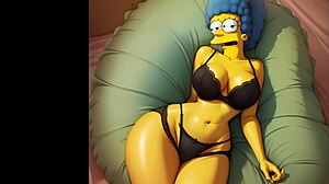 whoa marge simpson looks so hot naked and super sensual in this erotic simpsons scene