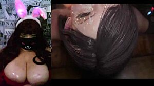 hot mommy chills with big natural tits out watching hentai on webcam