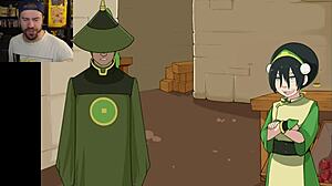 avatar's teen babe gives feet handjob blowjob before missionary creampie in game