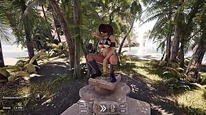 lara croft pussy lubes giant dildo lust awakens