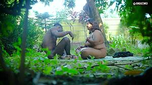 Hot desi yoga slut screams as teacher pounds her nude outdoor in hardcore hindi sex