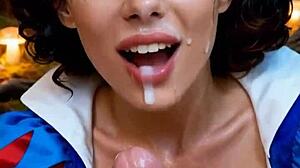 Snow White Gulps Seven Massive Cum Loads