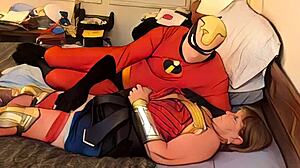 granny wonder woman tempts mr incredible cheat fuck missionary orgasm