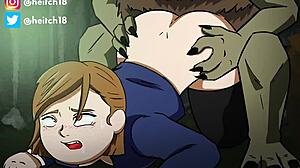 nobara gets her tight pussy wrecked by cursed spirit in rough animation preview