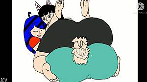 Maki Onitawa Shemale Pounds Iora Fuga in Hard Anime Fuck