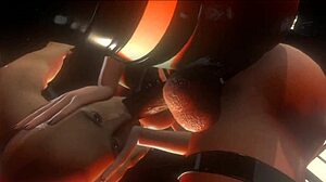 damn citor3 vr busty futa latex mistress double penetrates and cums multiple times