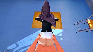 professor takes sae chabashira's milf ass doggystyle creampie in classroom