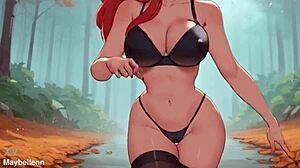 Latex Lingerie Big Boobs Hard Nipples Sexy Dance Thrills