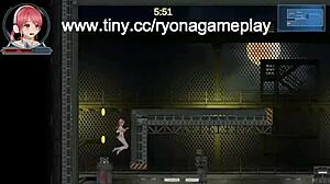 redhead idol runs erotic hentai game sex with robot man pounding her wet pussy