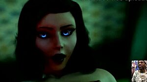 elizabeth's tight bald pussy squirts on dildo machine wildly